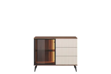 Akinari Lipasto 103 cm - Ruskea / Beige - Säilytys - Säilytyskalusteet - Lipasto