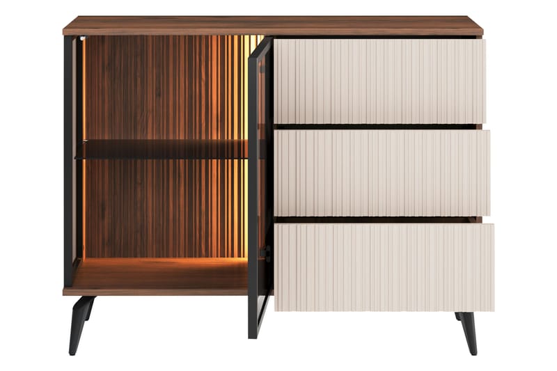 Akinari Lipasto 103 cm - Ruskea / Beige - Säilytys - Säilytyskalusteet - Lipasto
