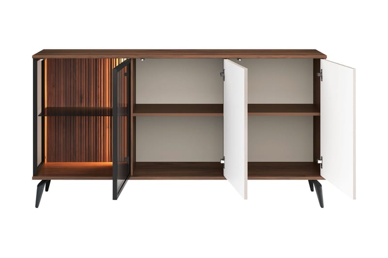 Akinari Lipasto 154 cm - Ruskea / Beige - Säilytys - Säilytyskalusteet - Lipasto