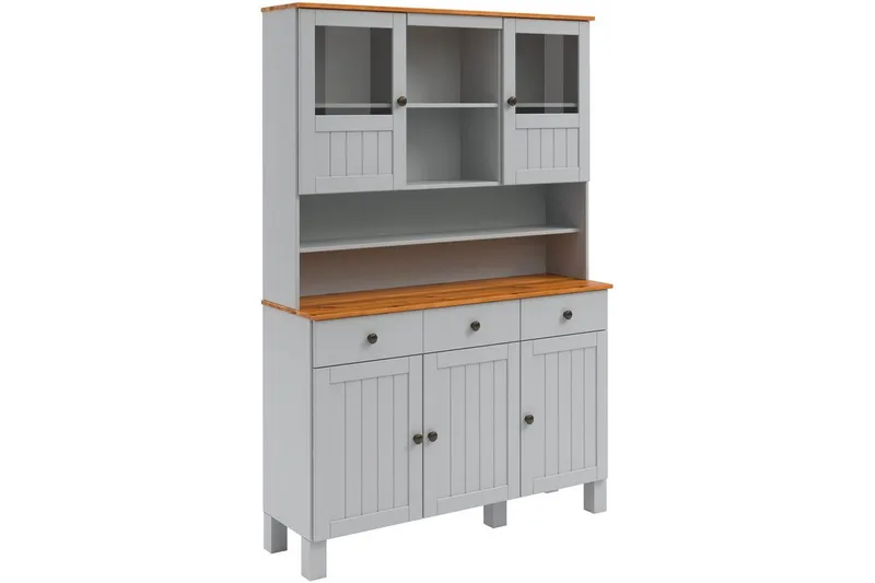 Alby Komero yläkaapilla 125x38 cm - Harmaa - Säilytys - Säilytyskalusteet - Lipasto