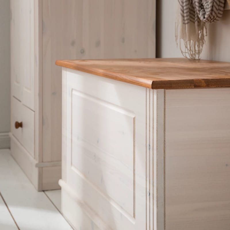 Anita säilytysarkku 80 cm - Valkoinen/Hunaja - Säilytys - Säilytyskalusteet - Säilytysarkku