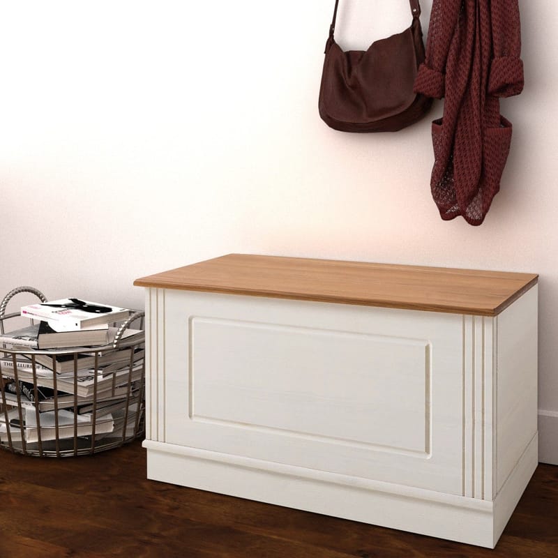 Anita säilytysarkku 80 cm, Valkoinen/Hunaja