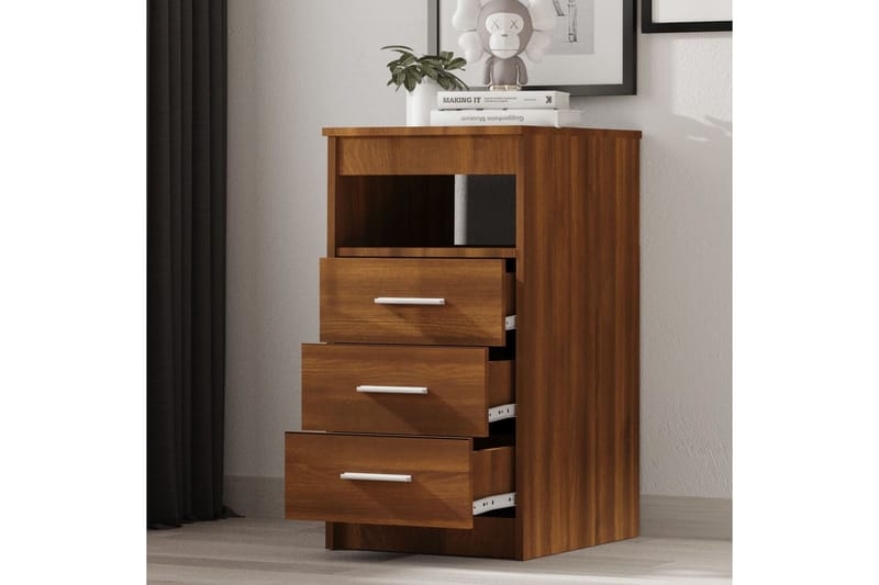 beBasic Laatikosto ruskea tammi 40x50x76 cm tekninen puu - Ruskea - Säilytys - Säilytyskalusteet - Lipasto