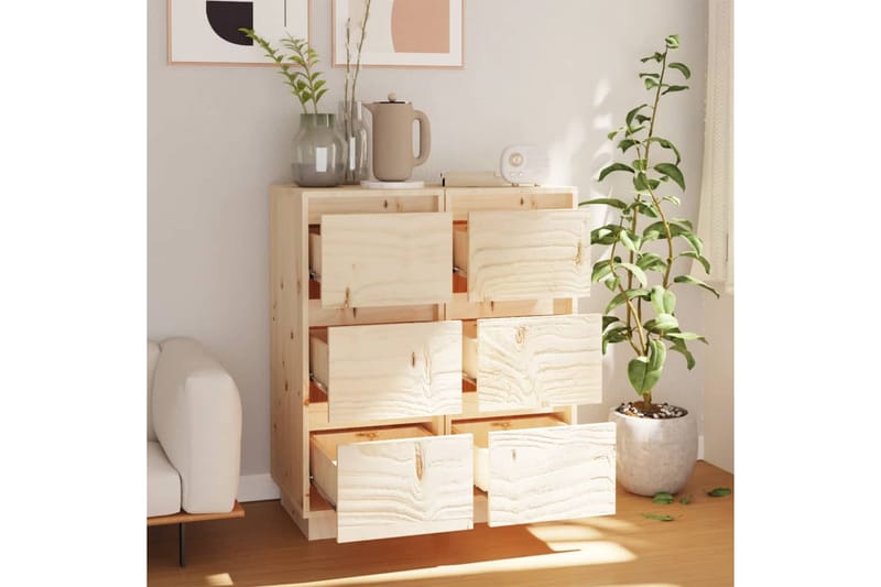 beBasic Senkit 2 kpl 32x34x75 cm täysi mänty - Ruskea - Säilytys - Säilytyskalusteet - Lipasto