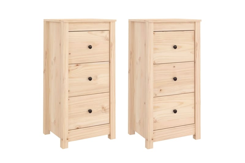 beBasic Senkit 2 kpl 40x35x80 cm täysi mänty - Ruskea - Säilytys - Säilytyskalusteet - Senkki