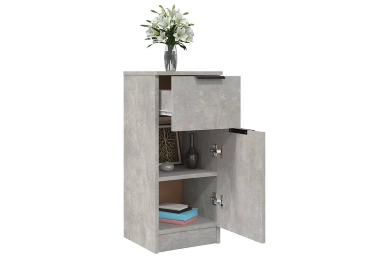 beBasic Senkit 2 kpl betoninharmaa 30x30x70 cm tekninen puu - Harmaa - Säilytys - Säilytyskalusteet - Lipasto