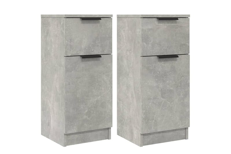beBasic Senkit 2 kpl betoninharmaa 30x30x70 cm tekninen puu - Harmaa - Säilytys - Säilytyskalusteet - Lipasto