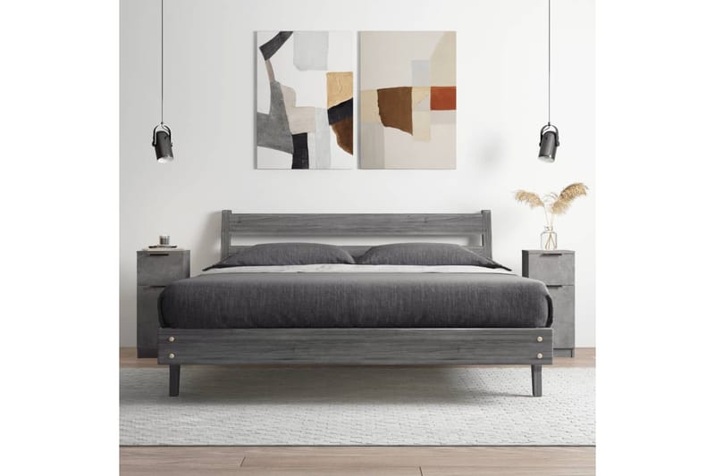 beBasic Senkit 2 kpl betoninharmaa 30x30x70 cm tekninen puu - Harmaa - Säilytys - Säilytyskalusteet - Lipasto