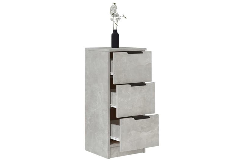 beBasic Senkit 2 kpl betoninharmaa 30x30x70 cm tekninen puu - Harmaa - Säilytys - Säilytyskalusteet - Senkki