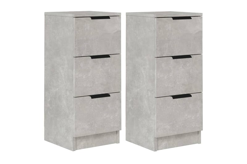 beBasic Senkit 2 kpl betoninharmaa 30x30x70 cm tekninen puu - Harmaa - Säilytys - Säilytyskalusteet - Senkki