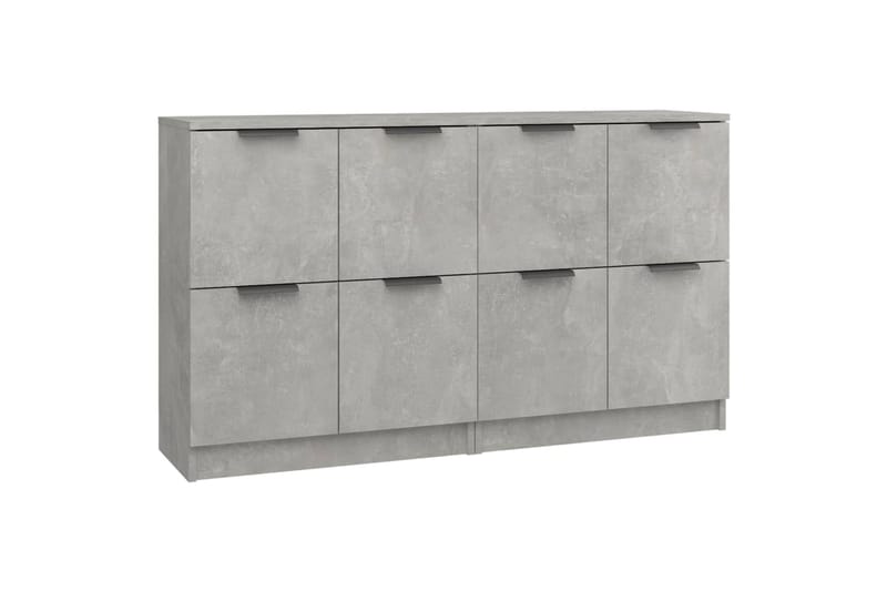 beBasic Senkit 2 kpl betoninharmaa 60x30x70 cm tekninen puu - Harmaa - Säilytys - Säilytyskalusteet - Senkki