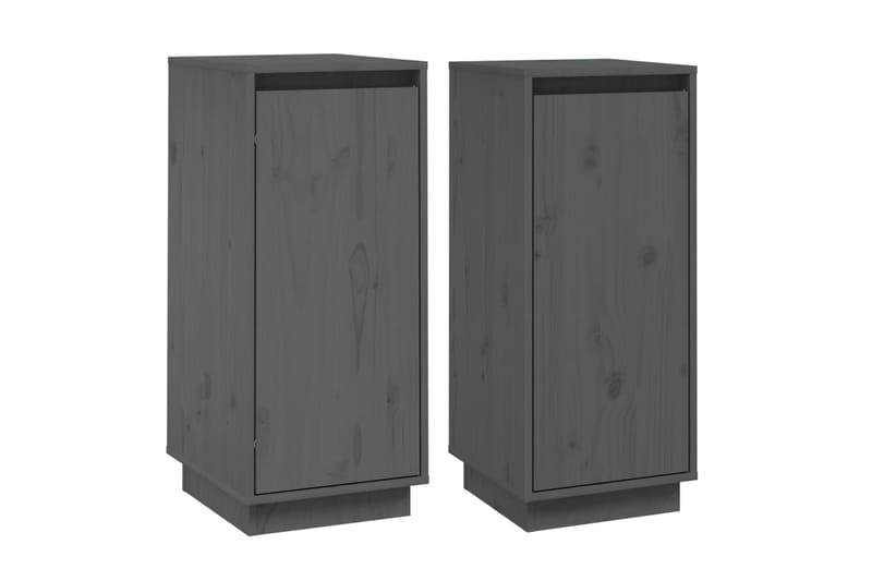 beBasic Senkit 2 kpl harmaa 31,5x34x75 cm täysi mänty - Harmaa - Säilytys - Säilytyskalusteet - Senkki