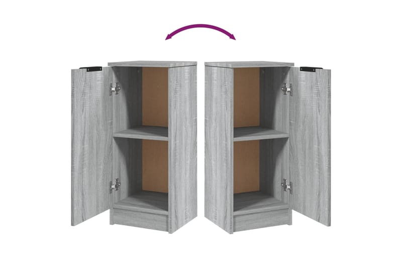beBasic Senkit 2 kpl harmaa Sonoma 30x30x70 cm tekninen puu - Harmaa - Säilytys - Säilytyskalusteet - Senkki
