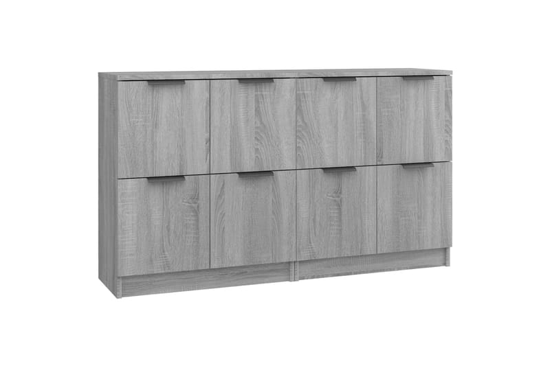 beBasic Senkit 2 kpl harmaa Sonoma 60x30x70 cm tekninen puu - Harmaa - Säilytys - Säilytyskalusteet - Senkki