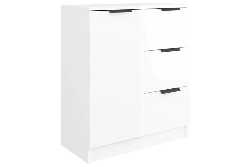 beBasic Senkit 2 kpl korkeakiilto valkoinen 60x30x70 cm tekninen puu - Valkoinen - Säilytys - Säilytyskalusteet - Senkki