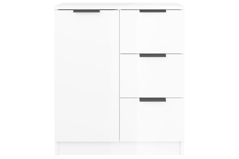 beBasic Senkit 2 kpl korkeakiilto valkoinen 60x30x70 cm tekninen puu - Valkoinen - Säilytys - Säilytyskalusteet - Senkki
