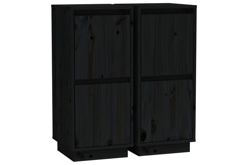 beBasic Senkit 2 kpl musta 31,5x34x75 cm täysi mänty - Musta - Säilytys - Säilytyskalusteet - Senkki