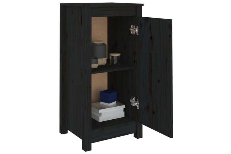 beBasic Senkit 2 kpl musta 40x35x80 cm täysi mänty - Musta - Säilytys - Säilytyskalusteet - Senkki