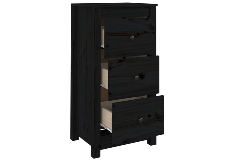 beBasic Senkit 2 kpl musta 40x35x80 cm täysi mänty - Musta - Säilytys - Säilytyskalusteet - Senkki