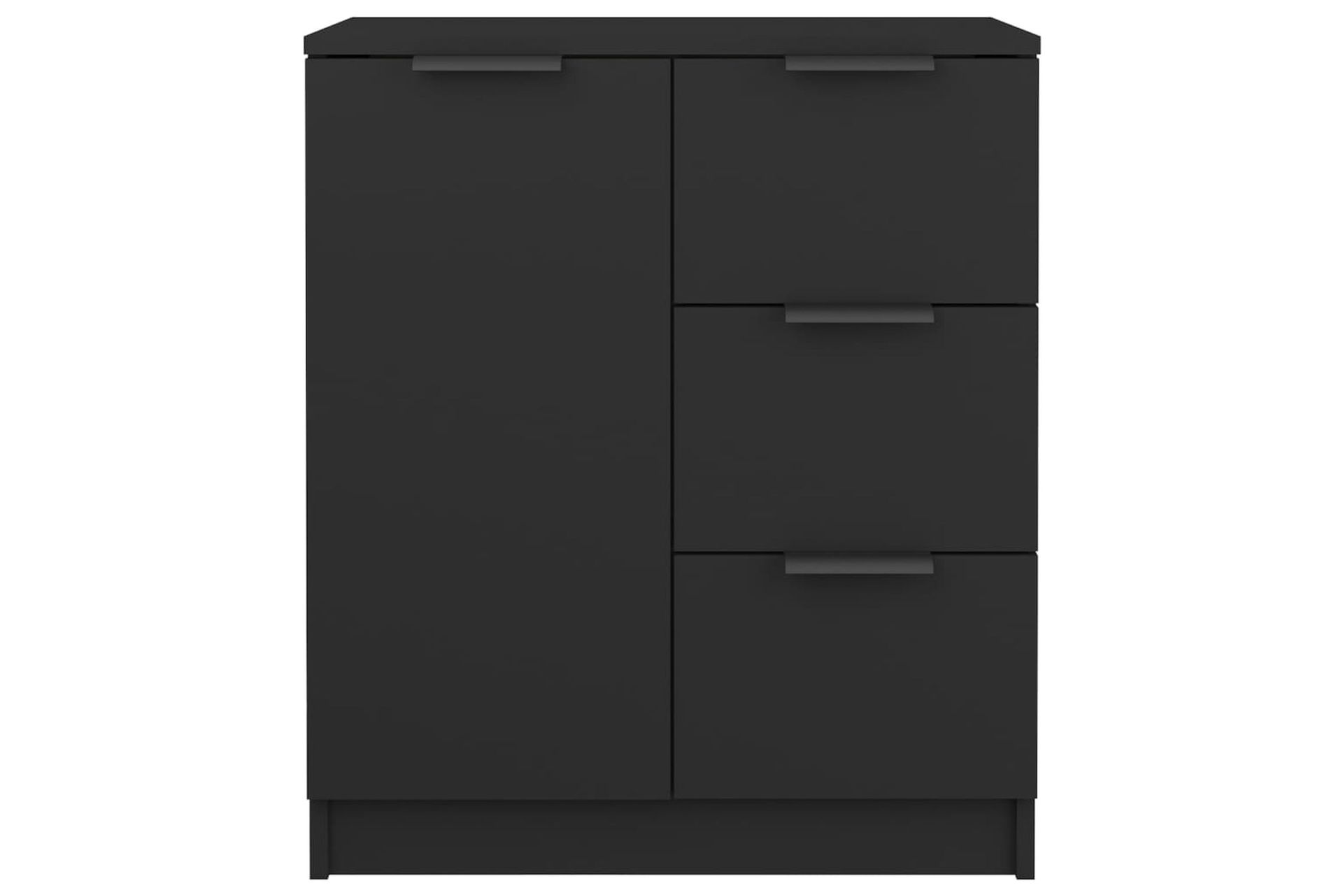 beBasic Senkit 2 kpl musta 60x30x70 cm tekninen puu - Musta - Säilytys - Säilytyskalusteet - Senkki