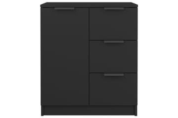 beBasic Senkit 2 kpl musta 60x30x70 cm tekninen puu - Musta - Säilytys - Säilytyskalusteet - Senkki