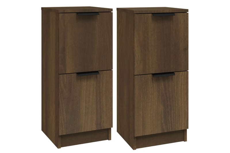 beBasic Senkit 2 kpl ruskea tammi 30x30x70 cm tekninen puu - Ruskea - Säilytys - Säilytyskalusteet - Senkki