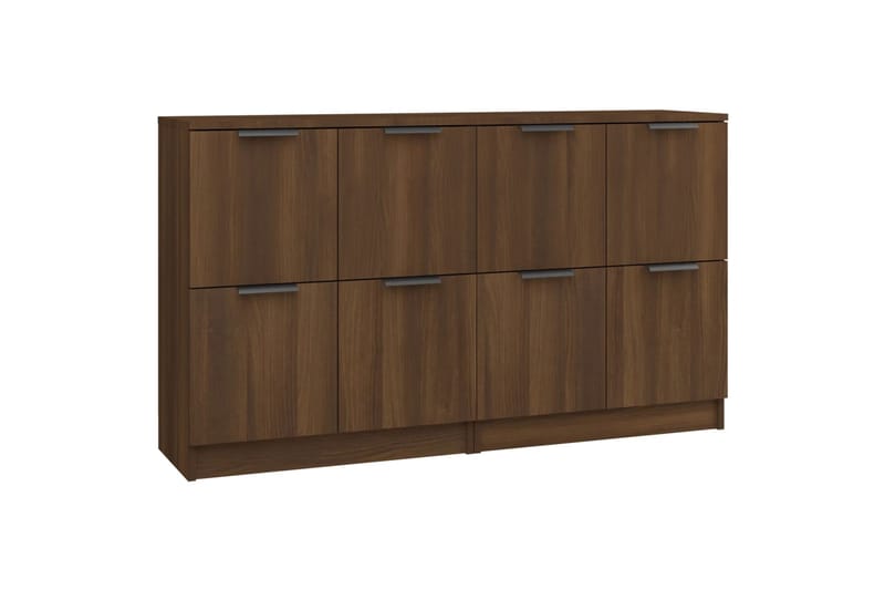 beBasic Senkit 2 kpl ruskea tammi 60x30x70 cm tekninen puu - Ruskea - Säilytys - Säilytyskalusteet - Senkki