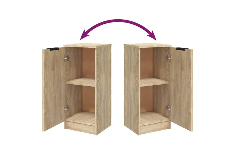 beBasic Senkit 2 kpl Sonoma-tammi 30x30x70 cm tekninen puu - Ruskea - Säilytys - Säilytyskalusteet - Senkki
