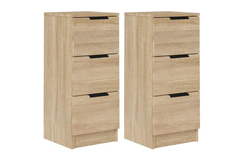 beBasic Senkit 2 kpl Sonoma-tammi 30x30x70 cm tekninen puu - Ruskea - Säilytys - Säilytyskalusteet - Senkki