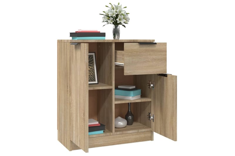 beBasic Senkit 2 kpl Sonoma-tammi 60x30x70 cm tekninen puu - Ruskea - Säilytys - Säilytyskalusteet - Senkki