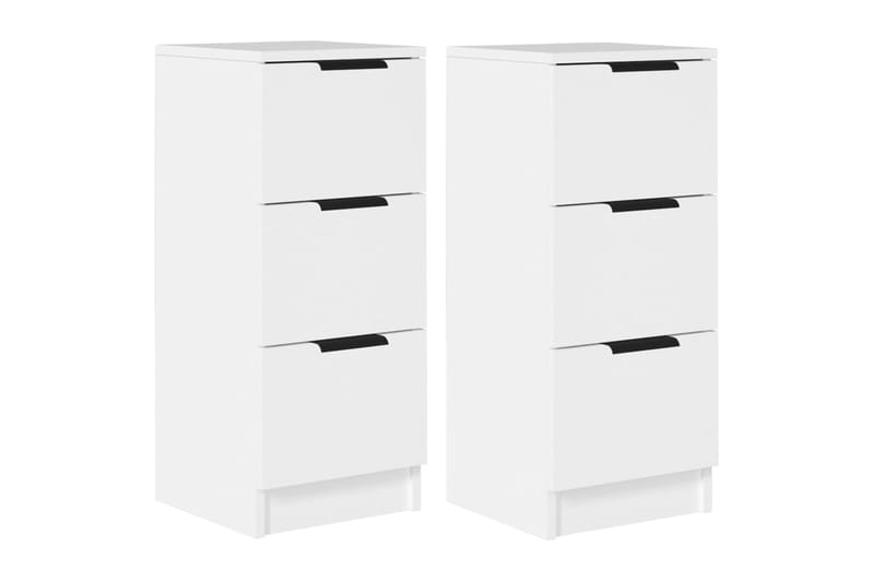 beBasic Senkit 2 kpl valkoinen 30x30x70 cm tekninen puu - Valkoinen - Säilytys - Säilytyskalusteet - Senkki