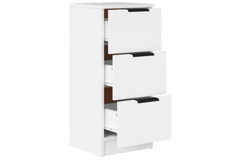 beBasic Senkit 2 kpl valkoinen 30x30x70 cm tekninen puu - Valkoinen - Säilytys - Säilytyskalusteet - Senkki