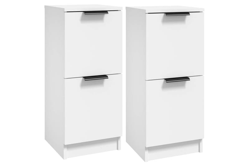 beBasic Senkit 2 kpl valkoinen 30x30x70 cm tekninen puu - Valkoinen - Säilytys - Säilytyskalusteet - Senkki