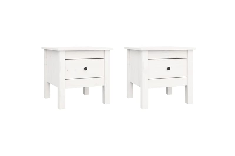 beBasic Senkit 2 kpl valkoinen 40x40x39 cm täysi mänty - Valkoinen - Säilytys - Säilytyskalusteet - Senkki