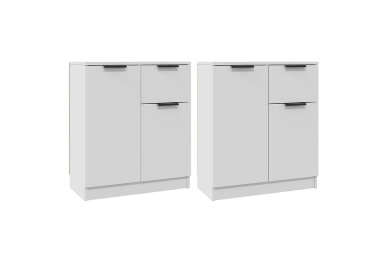 beBasic Senkit 2 kpl valkoinen 60x30x70 cm tekninen puu - Valkoinen - Säilytys - Säilytyskalusteet - Senkki