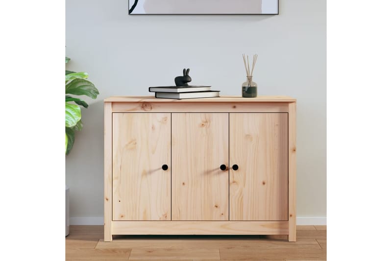 beBasic Senkki 100x35x74 cm täysi mänty - Ruskea - Säilytys - Säilytyskalusteet - Senkki