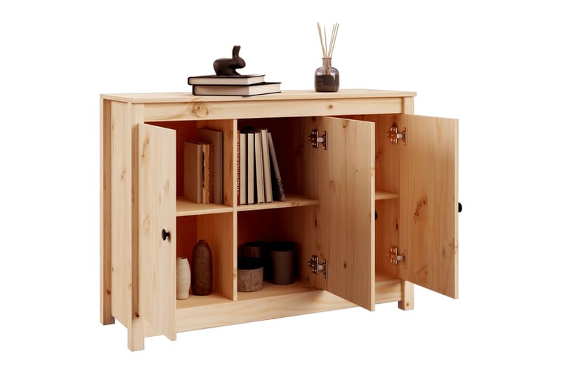 beBasic Senkki 100x35x74 cm täysi mänty - Ruskea - Säilytys - Säilytyskalusteet - Senkki
