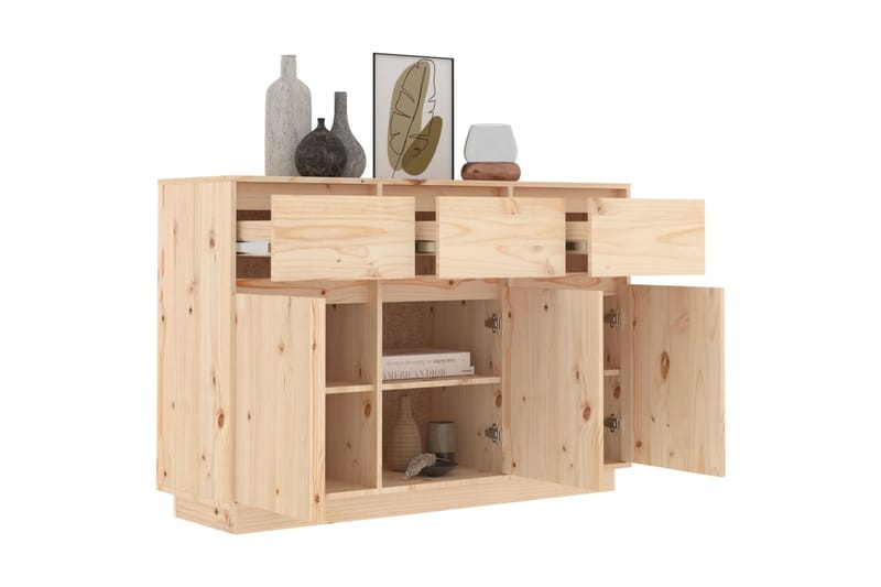 beBasic Senkki 110x34x75 cm täysi mänty - Ruskea - Säilytys - Säilytyskalusteet - Senkki