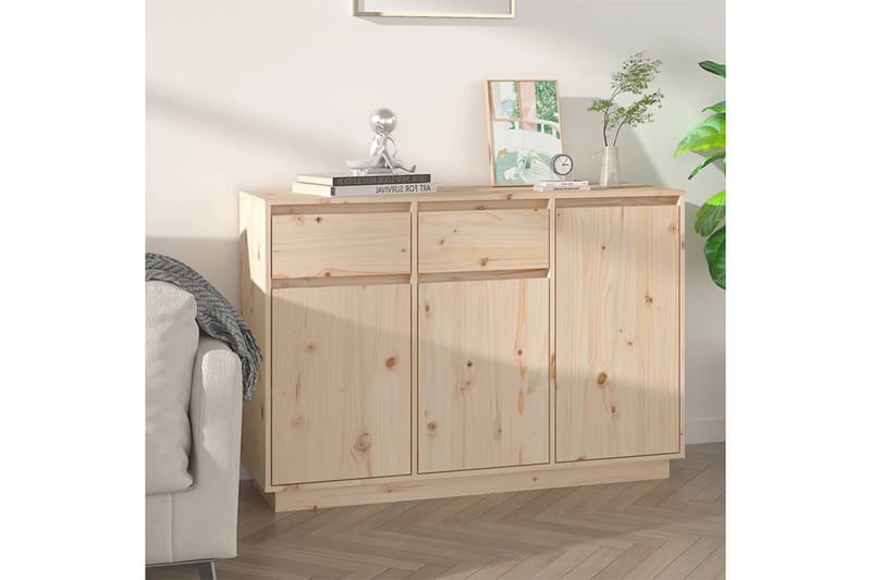 beBasic Senkki 110x34x75 cm täysi mänty - Ruskea - Säilytys - Säilytyskalusteet - Senkki