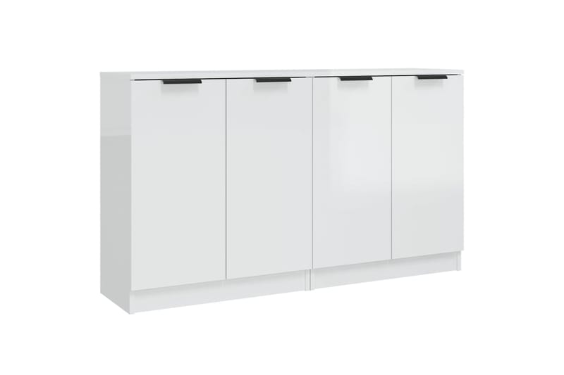 beBasic Senkki 2 kpl korkeakiilto valkoinen 60x30x70 cm tekninen puu - Valkoinen - Säilytys - Säilytyskalusteet - Senkki