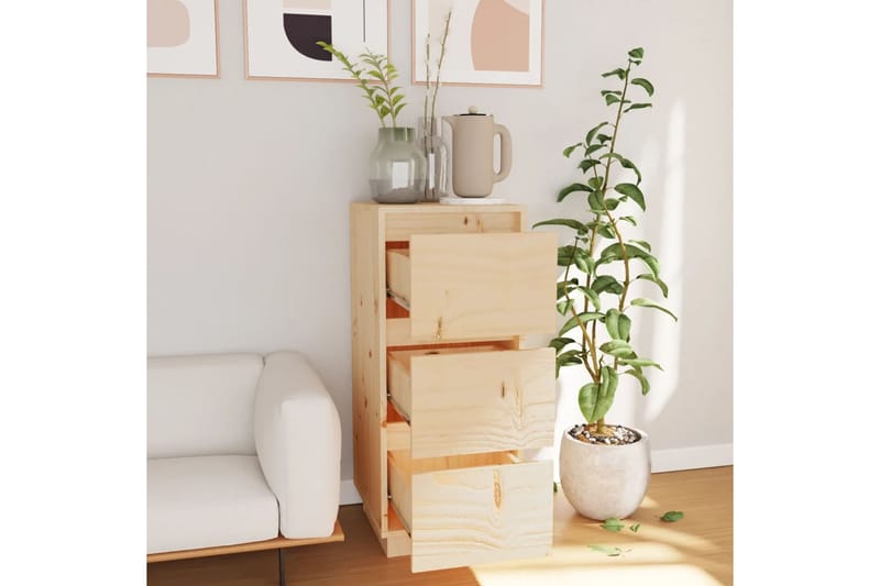 beBasic Senkki 32x34x75 cm täysi mänty - Ruskea - Säilytys - Säilytyskalusteet - Lipasto