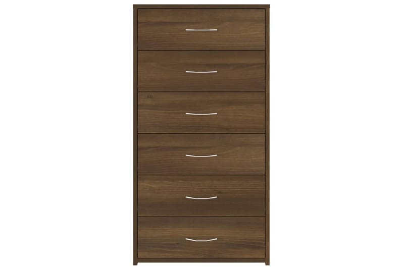 beBasic Senkki 6 laatikolla ruskea tammi 50x34x96 cm tekninen puu - Ruskea - Säilytys - Säilytyskalusteet - Lipasto