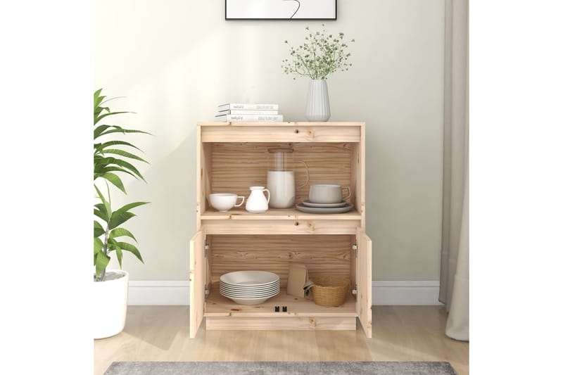 beBasic Senkki 60x34x75 cm täysi mänty - Ruskea - Säilytys - Säilytyskalusteet - Senkki