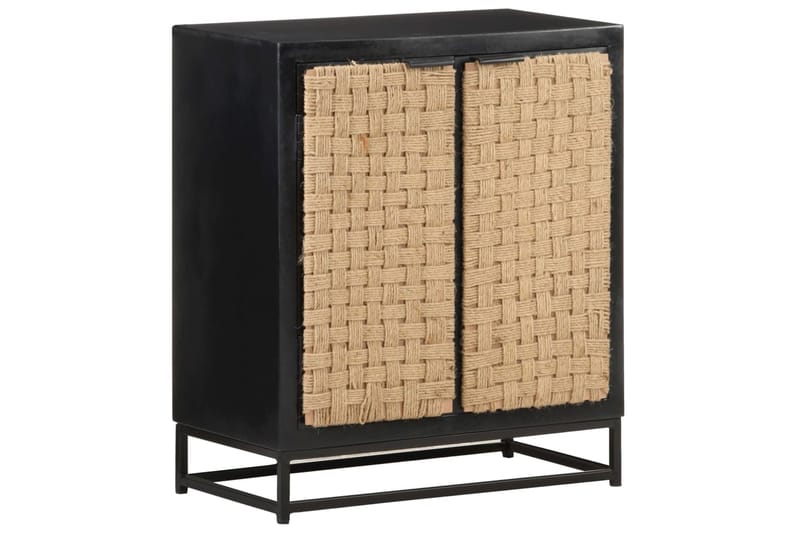 beBasic Senkki 60x35x70 cm täysi mangopuu - Musta - Säilytys - Säilytyskalusteet - Senkki