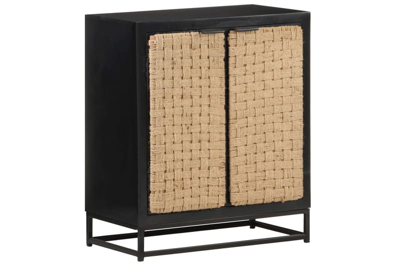 beBasic Senkki 60x35x70 cm täysi mangopuu - Musta - Säilytys - Säilytyskalusteet - Senkki