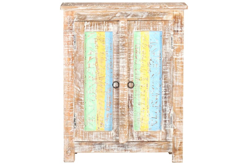 beBasic Senkki 61x35x76 cm karkea akaasiapuu - MonivÃ<br>rinen - Säilytys - Säilytyskalusteet - Senkki