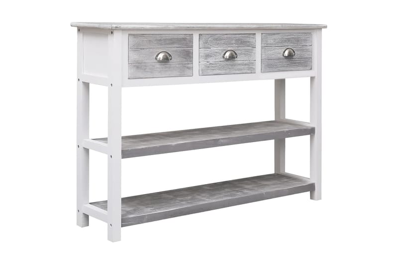 beBasic Senkki antiikinharmaa 108x30x76 cm täysi keisaripuu - Harmaa - Säilytys - Säilytyskalusteet - Senkki
