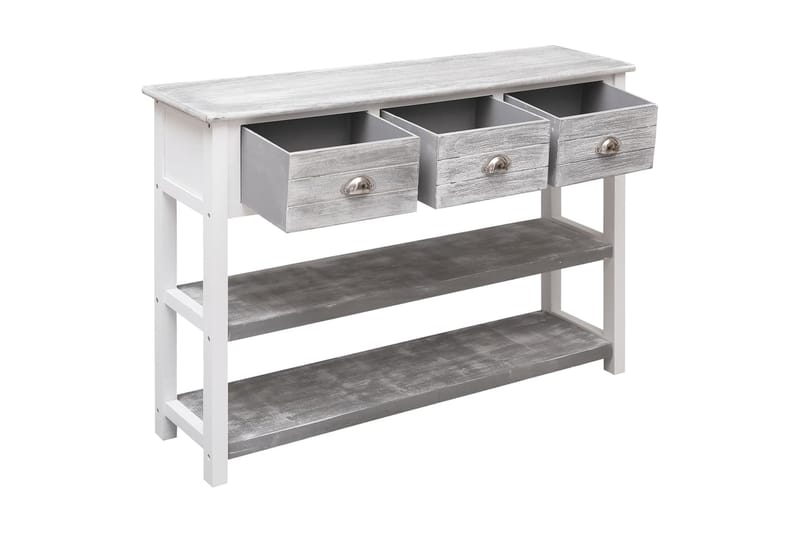 beBasic Senkki antiikinharmaa 108x30x76 cm täysi keisaripuu - Harmaa - Säilytys - Säilytyskalusteet - Senkki