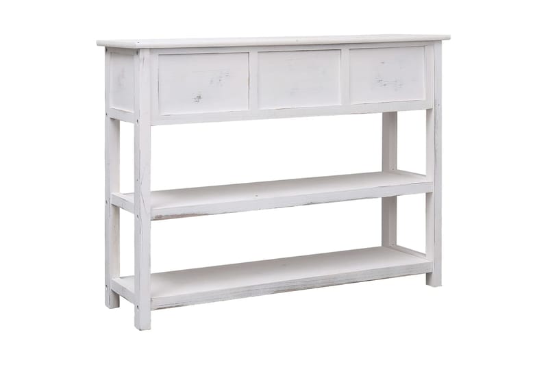 beBasic Senkki antiikinvalkoinen 108x30x76 cm täysi keisaripuu - Valkoinen - Säilytys - Säilytyskalusteet - Senkki