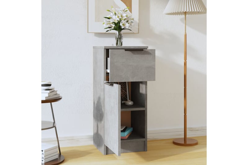 beBasic Senkki betoninharmaa 30x30x70 cm tekninen puu - Harmaa - Säilytys - Säilytyskalusteet - Lipasto